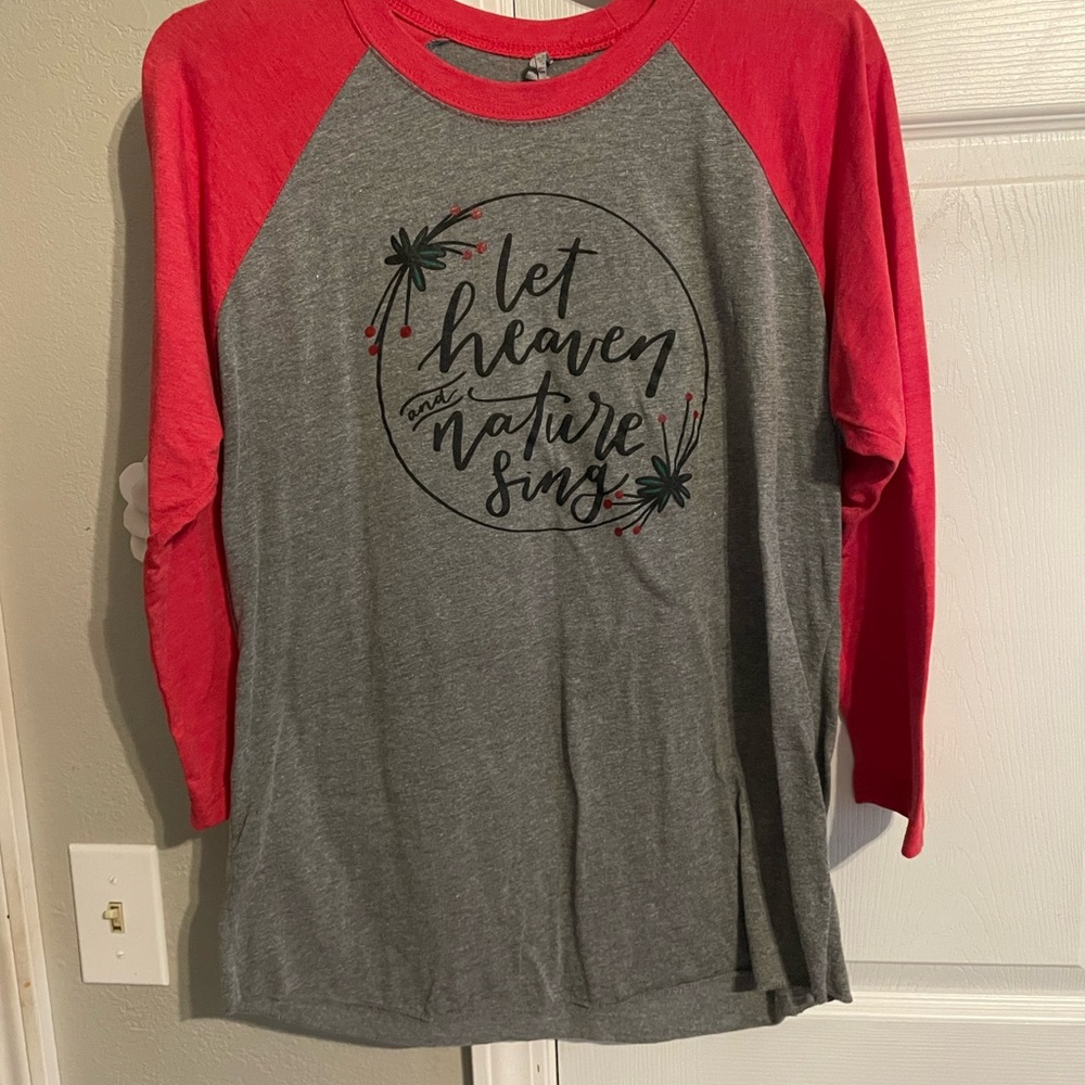 Red and Gray Raglan Shirt